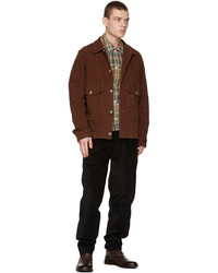 Ps By Paul Smith Brown Twill Work Jacket