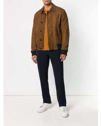 Ermenegildo Zegna Front Button Leather Jacket