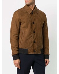 Ermenegildo Zegna Front Button Leather Jacket
