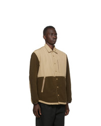 Comme des Garcons Homme Khaki Rayon Fleece Jacket