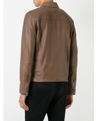 Eleventy Shirt Jacket With Zip Pockets Brown