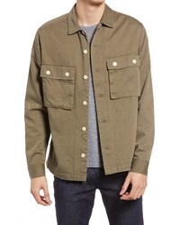 AllSaints Vanguard Herringbone Twill Shirt Jacket