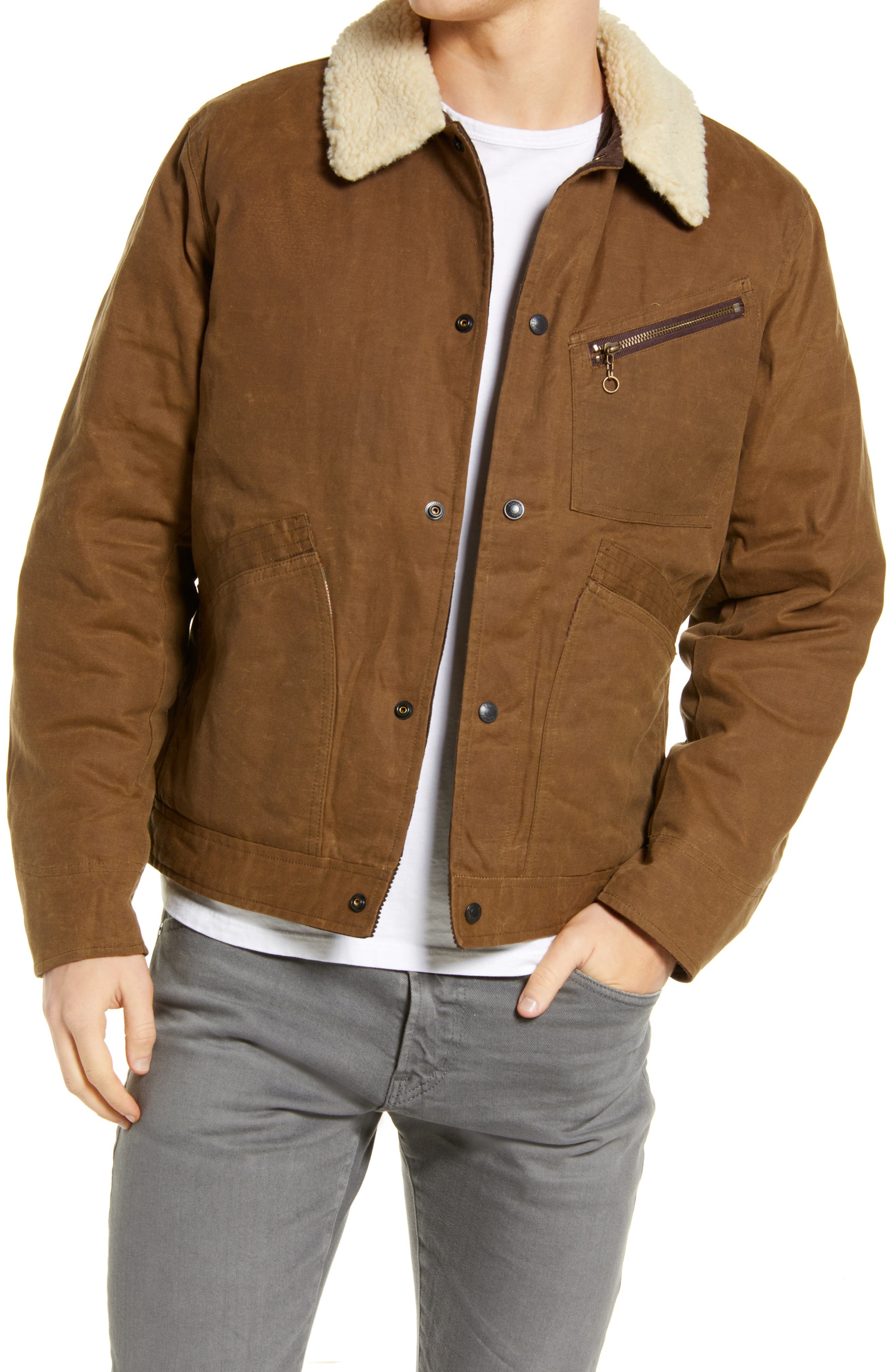 Schott NYC Waxed Cotton Mechanics Jacket, $215 | Nordstrom | Lookastic