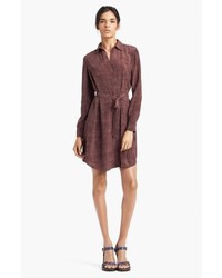 Marc Jacobs Belted Silk Crepe Shirtdress