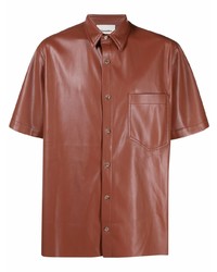 Nanushka Adam Vegan Leather Shirt