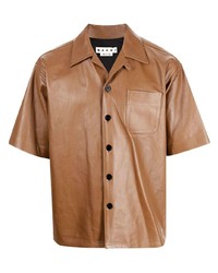 Marni Short Sleeve Leather Shirt