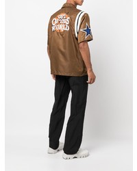 Just Don Star Patch Graphic Print Shirt