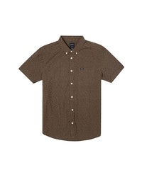 RVCA Thatll Do Dobby Short Sleeve Shirt In Tobacco At Nordstrom