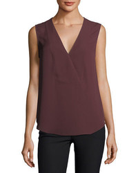 Theory Crossover Silk Shell Top
