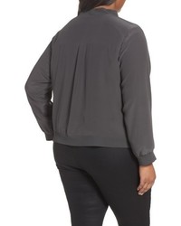 Eileen Fisher Plus Size Silk Bomber Jacket