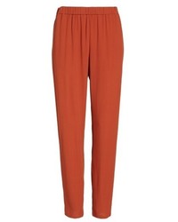Eileen Fisher Petite Slouchy Silk Crepe Ankle Pants