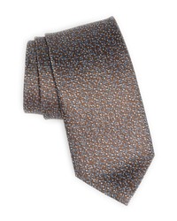 David Donahue Solid Silk Tie In Chocolate At Nordstrom