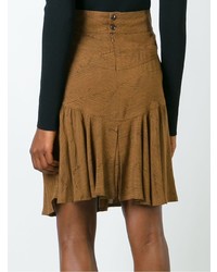 Alaïa Vintage Printed Flared Skirt