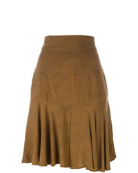 Alaïa Vintage Printed Flared Skirt