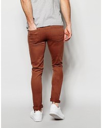 Asos Brand Super Skinny Jeans In Rust