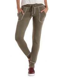 Charlotte Russe Zipper Pocket French Terry Pants