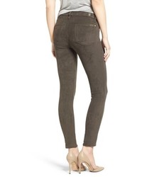 7 For All Mankind Faux Suede Crop Skinny Pants