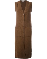 Brown Sleeveless Coat