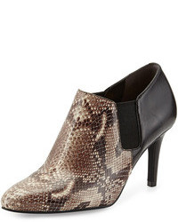 Brown Snake Ankle Boots