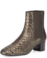 Tom Ford Python Chelsea Boot Olive