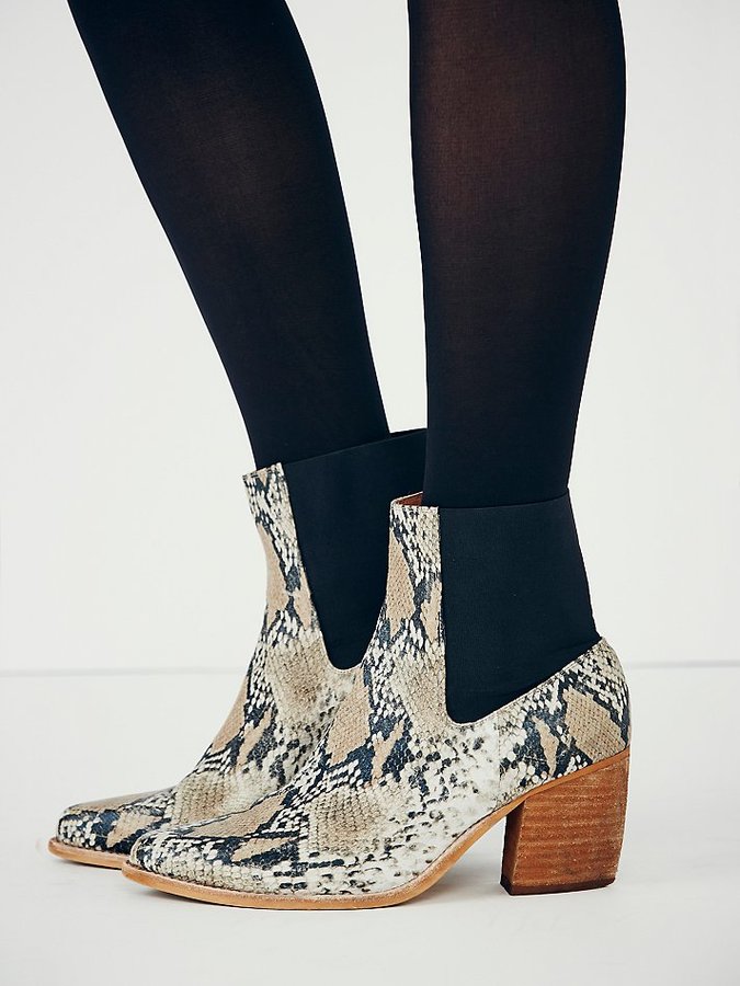 free people snake skin booties