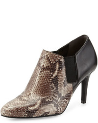 Cole Haan Maxfield Natural Snake Print Leather Bootie Blacksnake Print