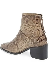 Topshop Midnight Snake Embossed Ankle Boot
