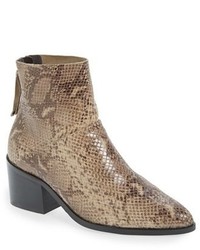 Topshop Midnight Snake Embossed Ankle Boot