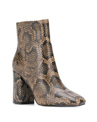 Ash Snake Print Ankle Boots