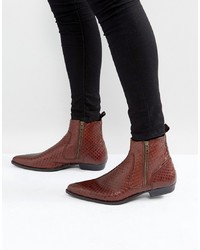 ASOS DESIGN Asos Chelsea Boots In Brown Leather With