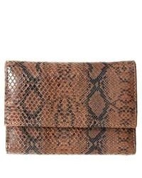Unico Global Brandio Brown Snake Print Leather Wallet