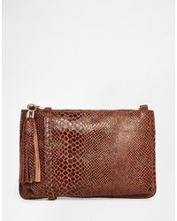Urban Code Urbancode Leather Faux Snake Clutch Bag With Optional Shoulder Strap