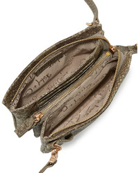 Foley + Corinna Cerberus Cache Snake Embossed Leather Crossbody Bag Safari Snake