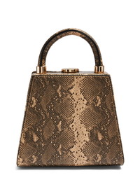 Brown Snake Leather Handbag