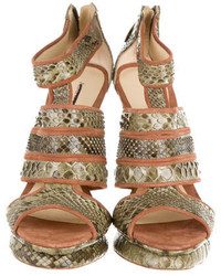 Alexandre Birman Python Sandals