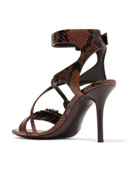 Chloé Scottie Snake Effect Leather Sandals