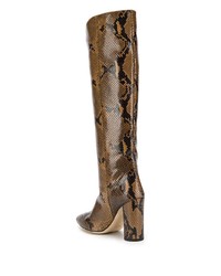 Paris Texas Python Embossed Knee High Boots