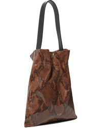 Tl-180 Fazzoletto Snake Effect Leather Tote