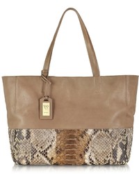 Ghibli Large Python And Leather Tote