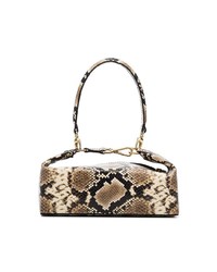 Rejina Pyo Neutral Olivia Snakeskin Embossed Leather Box Bag