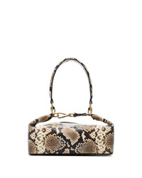 Rejina Pyo Neutral Olivia Snakeskin Embossed Leather Box Bag