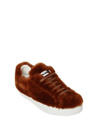 Jil Sander 20mm Merino Fur Sneakers