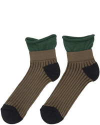 Kolor Brown Rib Socks