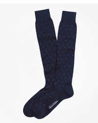 Brooks Brothers Merino Wool Big Dot Over The Calf Dress Socks