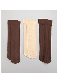 Relativity Ribbed Trouser Socks 3 Pack