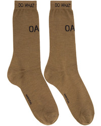 Oamc Tan Logo Socks