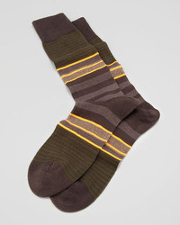 Paul Smith Twisted Stripe Socks Brown