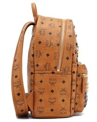 MCM Small Stark Visetos Studded Backpack