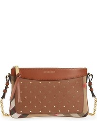 Brown Studded Crossbody Bag