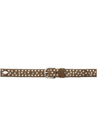 Brown Studded Leather Belt